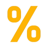 black percent icon